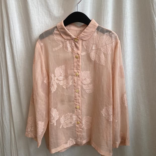 코랄 시스루 블라우스(F)