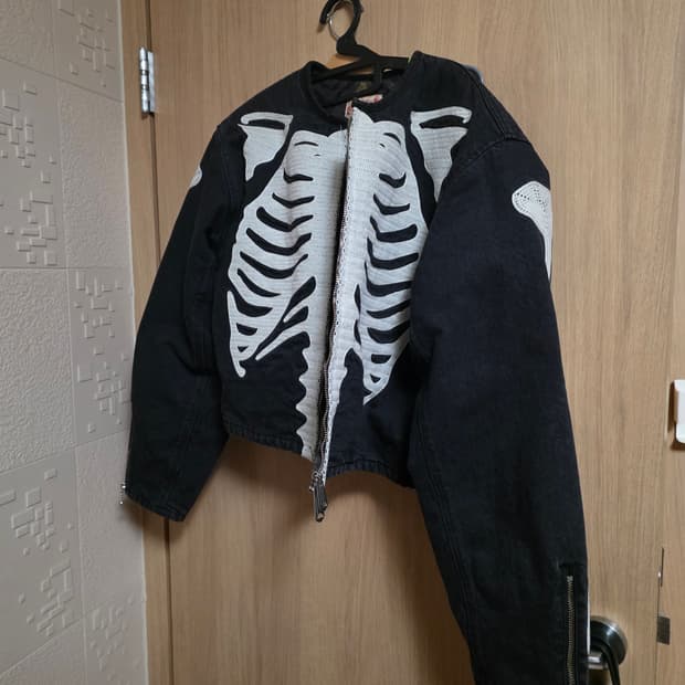 캐피탈 블랙 데님 모토크로스 본 자켓