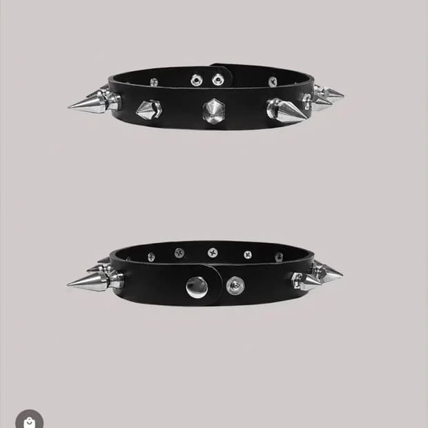 더트  냅 스터드 레더 초커