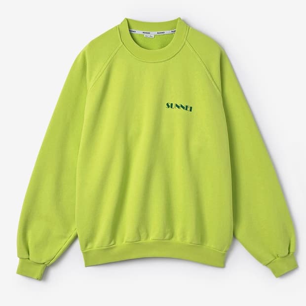 [xs] 써네이 미니 로고 맨투맨 라이트 그린 새상품