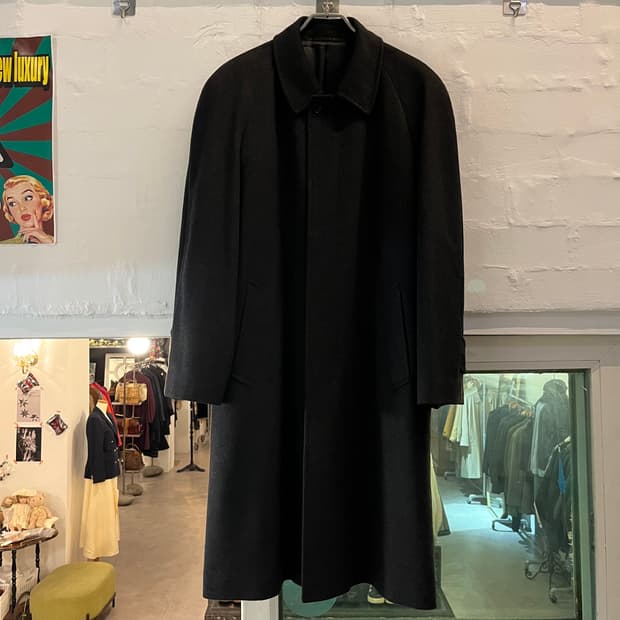 Grand George 차콜 캐시미어 싱글 코트 L