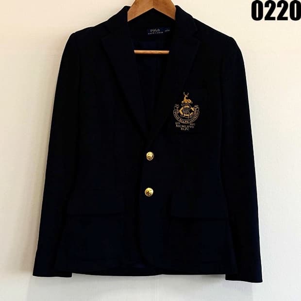 폴로 랄프로렌 여성용 크레스트 블레이저 자켓 155/84A 0220