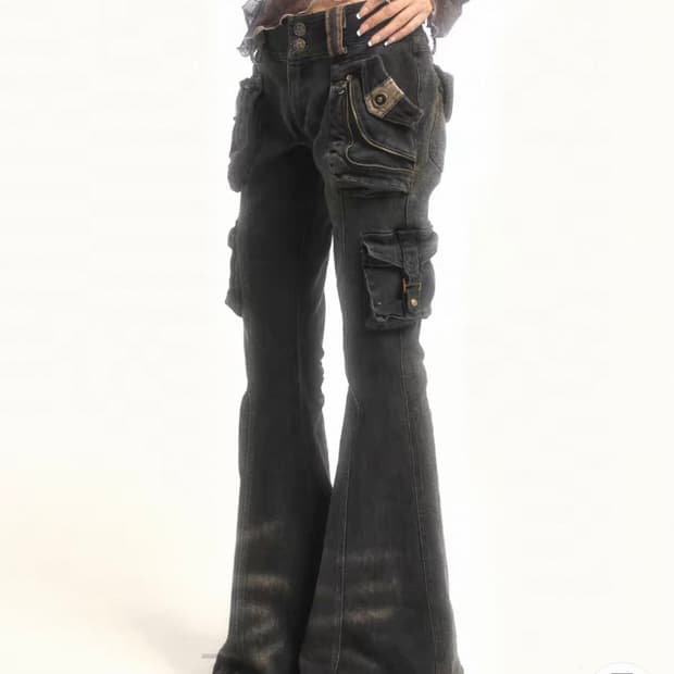 Folwers birds market vintage cargo pants