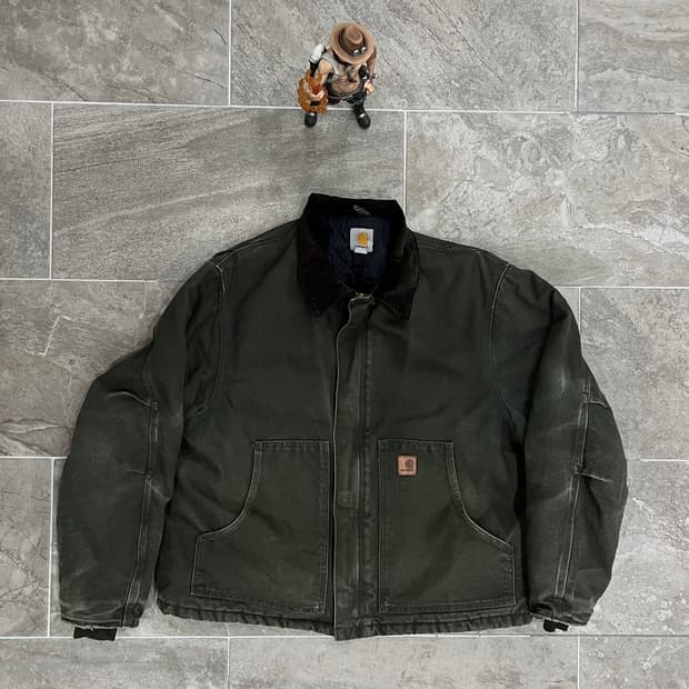 (XL) 칼하트 덕 디트로이트 자켓 J22 MOS 모스그린