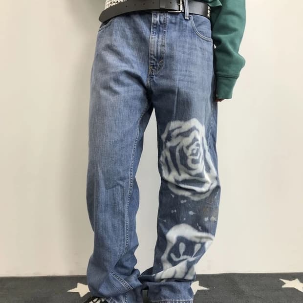 Levi’s 569 Custom Painted Denim Jeans