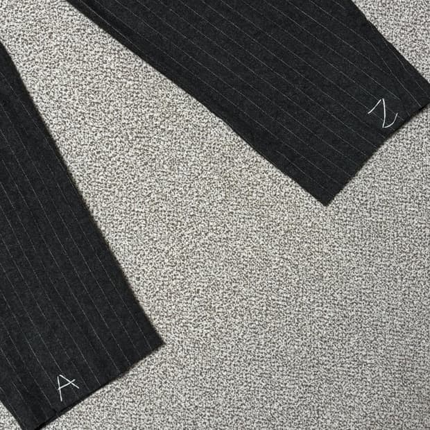 자라 아더에러 스트라이프 트라우저 그레이 s