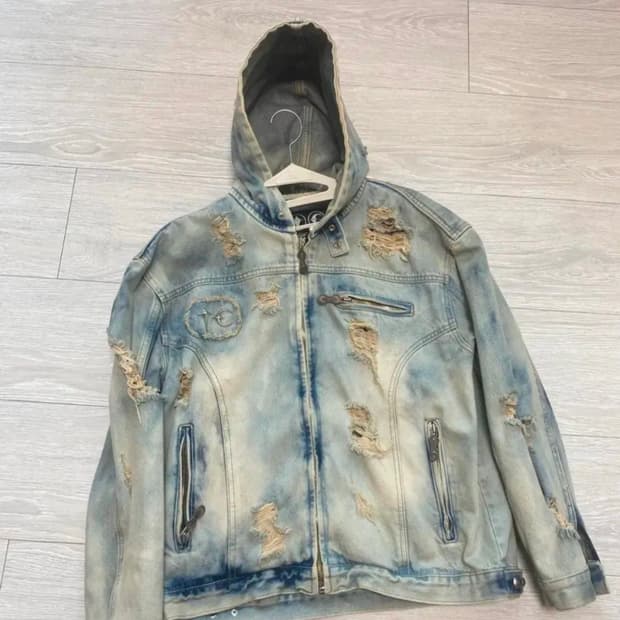 떠그클럽 데님 후디 집업 2사이즈 팔아요 