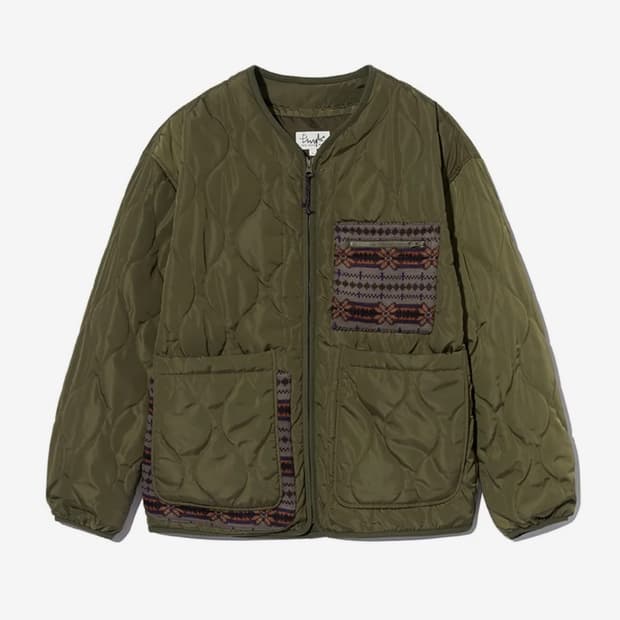 피지컬 디파트먼트 퀄팅 자켓 카키 M사이즈