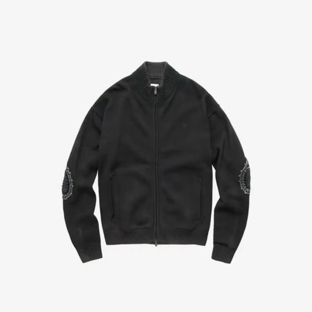 [4] 폴리테루 트랙니트집업 차콜