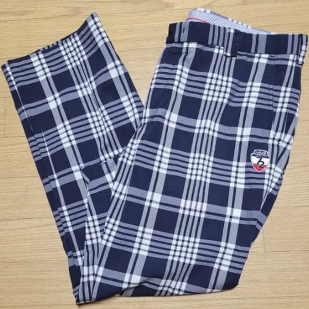 루이까스텔 골프 체크여름바지 90사이즈