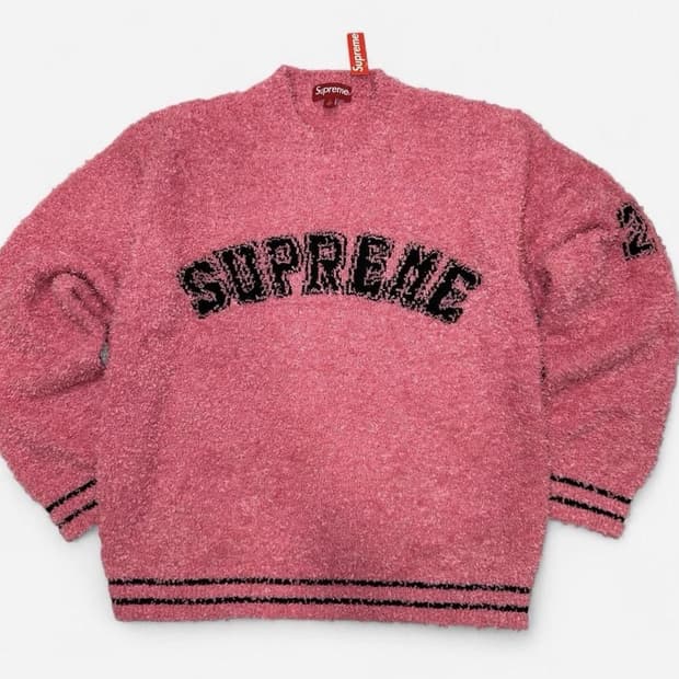 슈프림 텍스쳐드 아크 스웨터 핑크