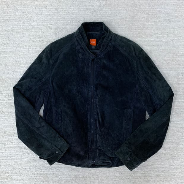 BOSS Suede Collar Detail Jacket