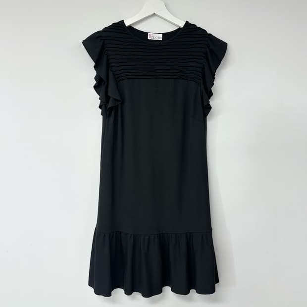 발렌티노 플리츠 디테일 원피스 드레스