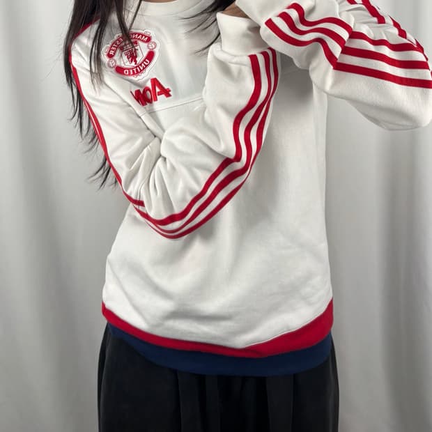 아디다스 15-16 맨체스터 유나이티드 화이트 맨투맨