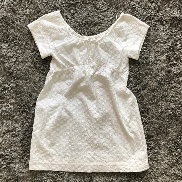 H&M 꽃 자수 화이트 원피스