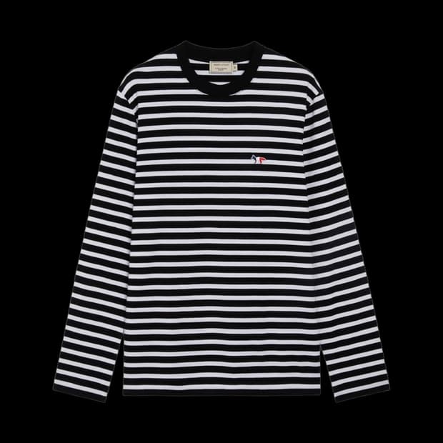 (정품 무료배송)메종키츠네 스트라이프 긴팔티