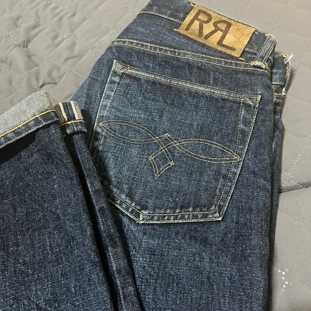 더블알엘 로우 스트레이트 셀비지 데님