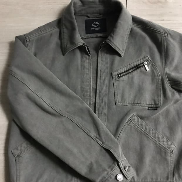 할리데이비슨 데님 라이더 자켓 카키