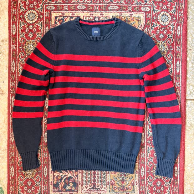 갭 코튼 스트라이프 니트 [ 55-66 ]