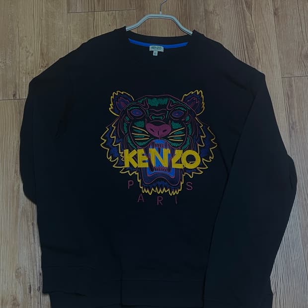 겐조 타이거 자수 블랙 맨투맨 XL