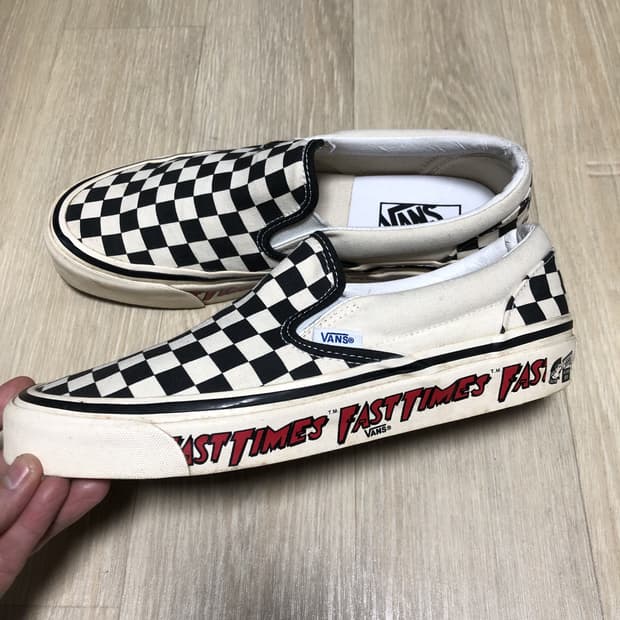 (260) 반스 VANS 애너하임 X 패스트 타임 체커보드 슬립온