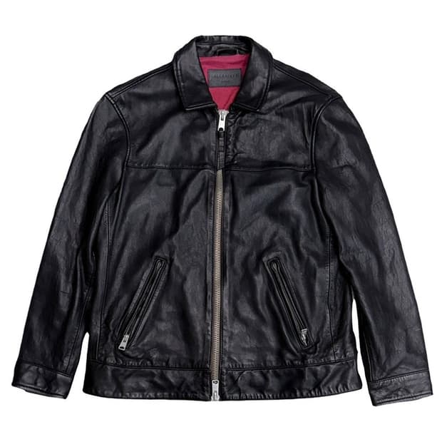 ALLSAINTS 100% 램스킨 레더 자켓 L