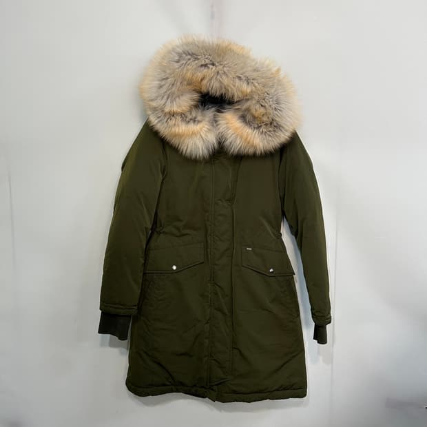 헤지스 여성 구스다운 야상 롱패딩 95