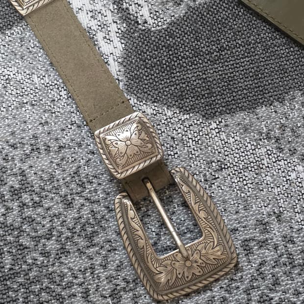 마쥬 maje 빈티지 웨스턴 스타일 벨트 (스웨이드)