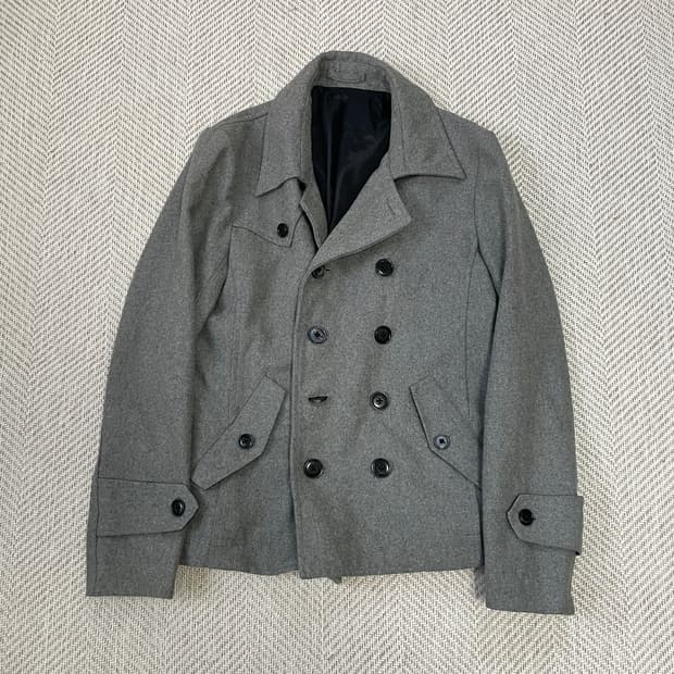 시멘틱디자인 더블 브레스티드 피코트 