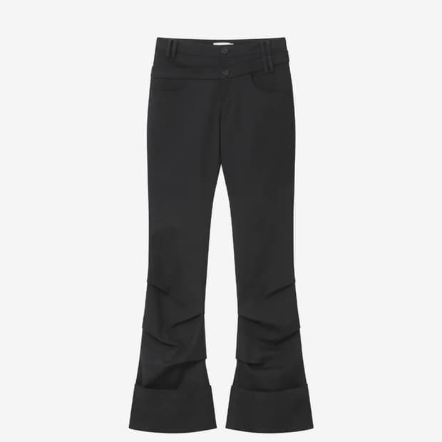 미세키서울 바지 Two line layered folding pants