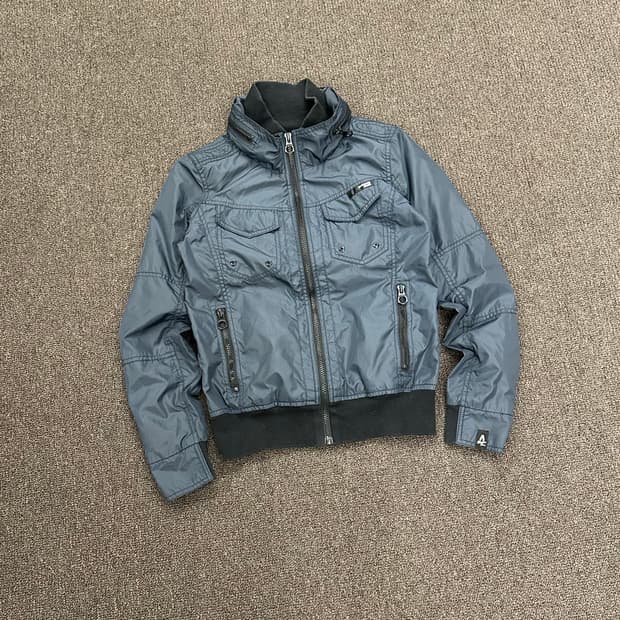 S)버커루 빈티지 여성 네이비 윈드브레이커 필드자켓