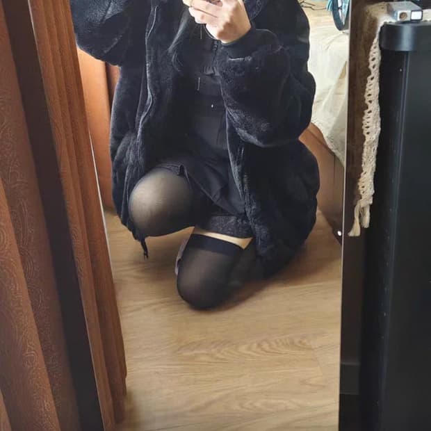 타오바오 고양이귀 퍼 후드집업 퍼자켓