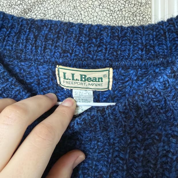 엘엘빈 블루 니트