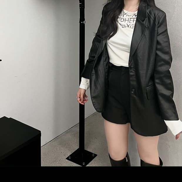 콜릿 레더 가죽자켓