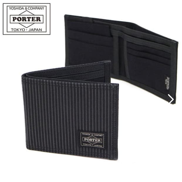 요시다포터 PORTER 드로잉 블랙 스트라이프 반지갑