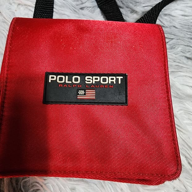 폴로 스포츠 레드 미니 크로스백