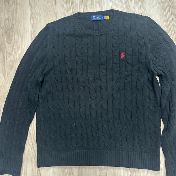 폴로 검정 니트 L
