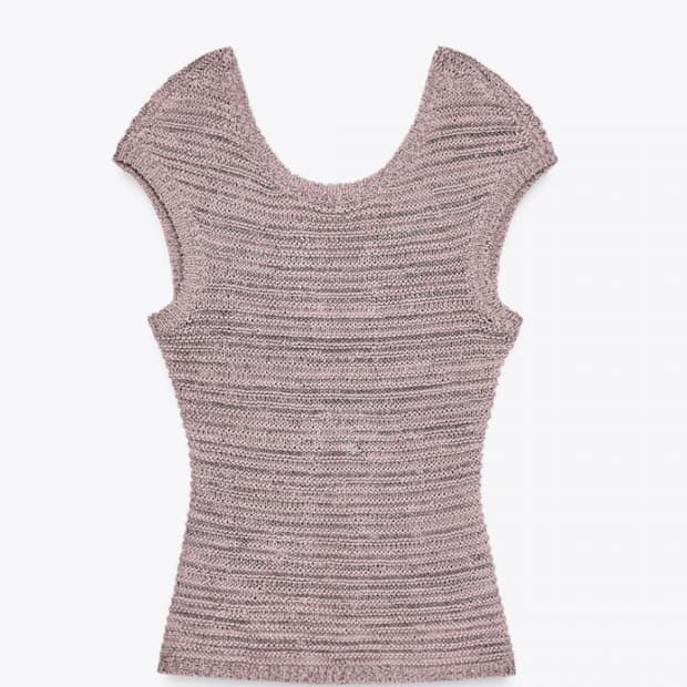 ZARA 자라 텍스처 니트 탑 s