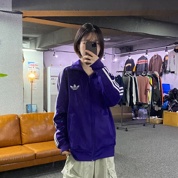 아디다스 파이어버드 퍼플 트랙탑 져지 B4808