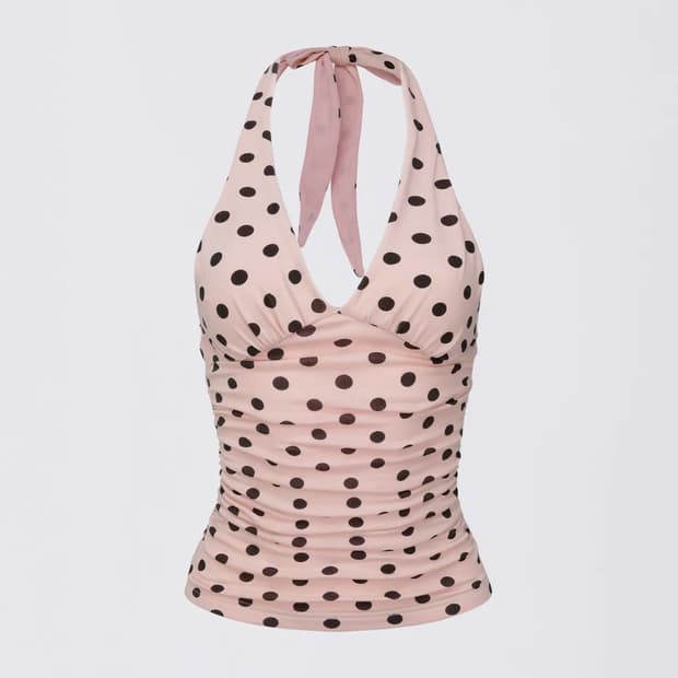 스컬프터 Dot Halter Top Pink (S)