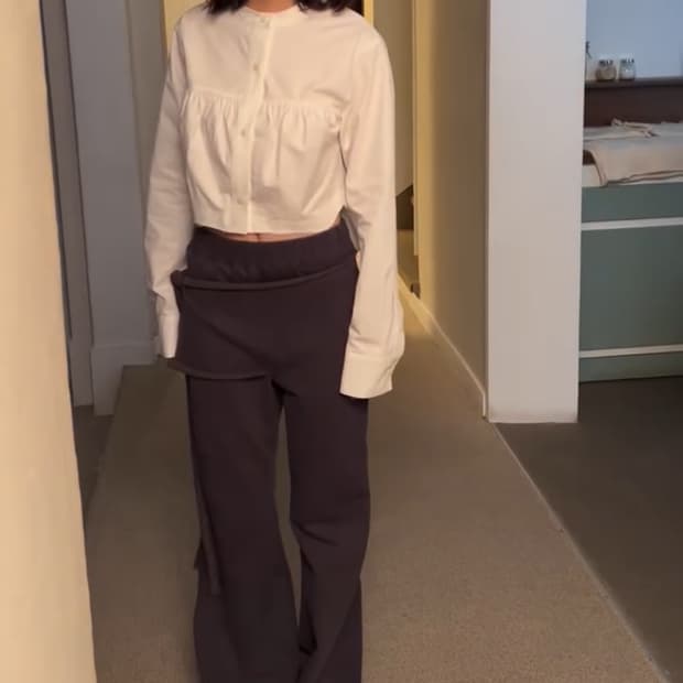 Loerails 로레일즈 팬츠 layered boot-cut pants
