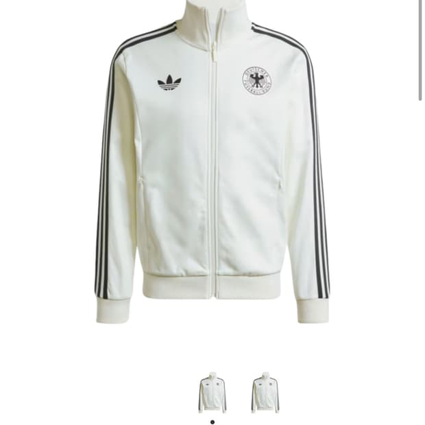 아디다스 독일 베켄바우어 트랙 탑 오프 화이트 - KR 사이즈