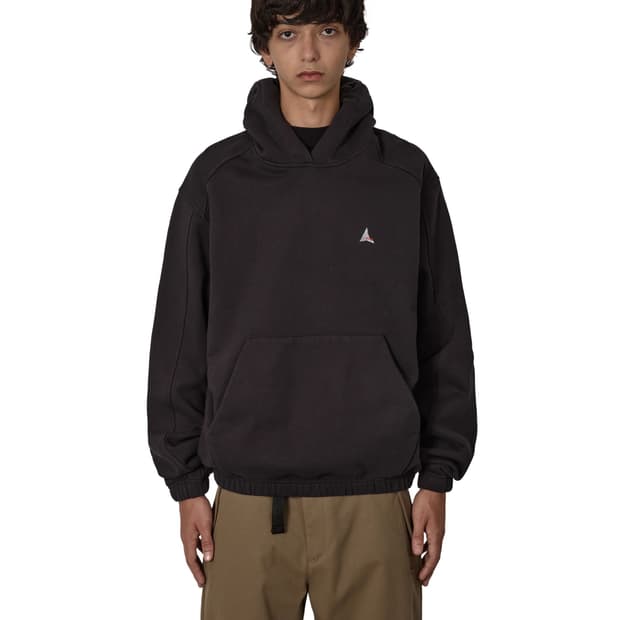 [M,L,XL]로아 하이킹 25fw Logo 490gsm 후드티/블랙