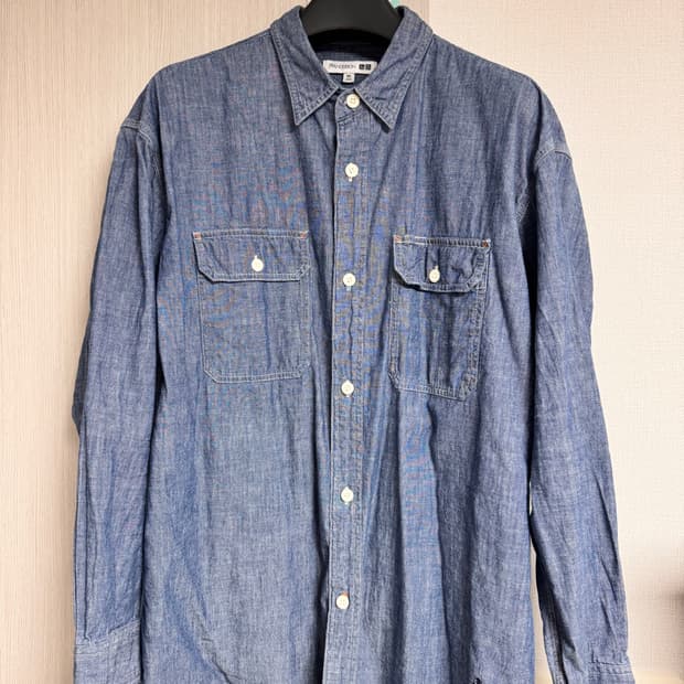 유니클로 jw앤더슨 샴브레이 셔츠 2XL
