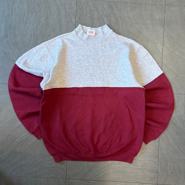 90년대 미국 생산 빈티지 헤인즈 투톤 스웻셔츠 