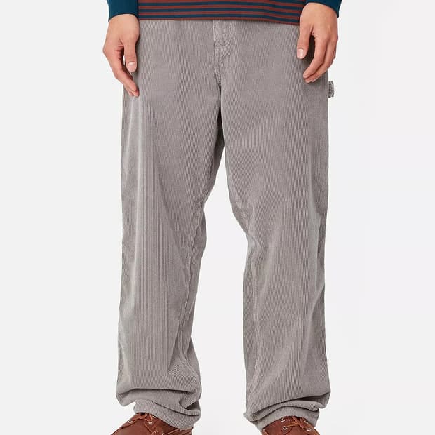 [34/32] 칼하트WIP 싱글니 팬츠 코듀로이 MISTY GREY