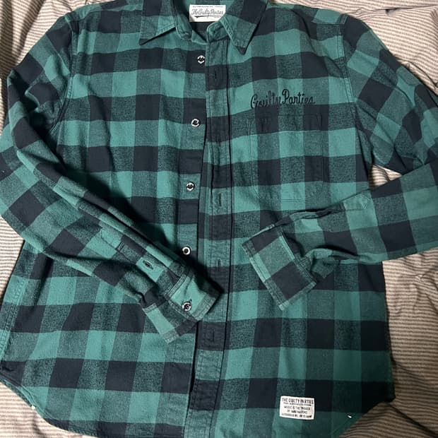 [XL] 와코마리아 체크 셔츠 그린