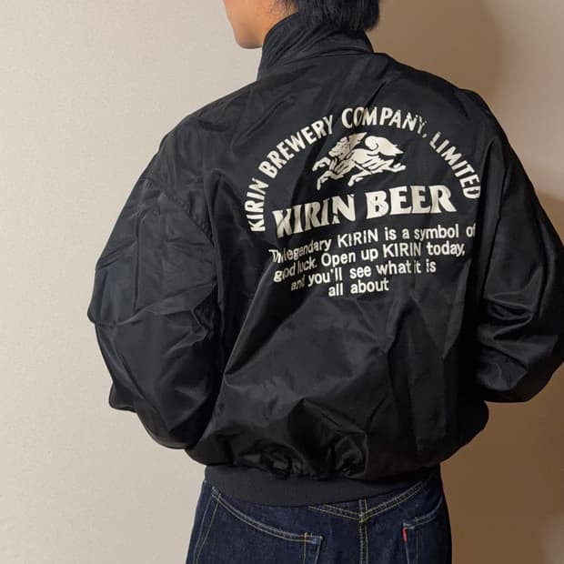 KIRIN BEAR 기린 비어 나일론 헤링턴 자켓