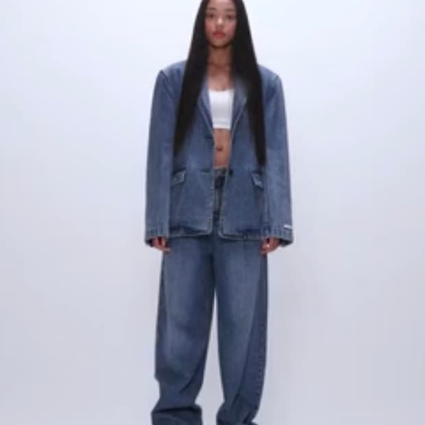 인스턴트펑크 블랙 데님자켓 청자켓 흑청