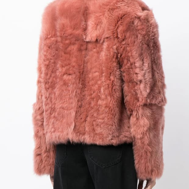 Yves Salomon 핑크 fur coat